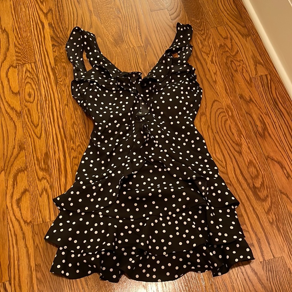 Black Polka Dot Dress Princess Polly
